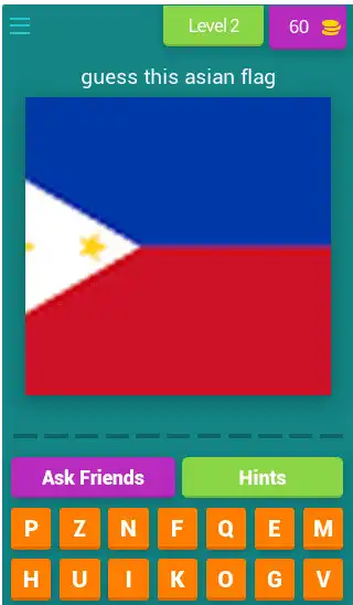 Play "GUESS THIS ASIAN FLAGS 2023" as an online game "GUESS THIS ASIAN FLAGS 2023" with UptoPlay
