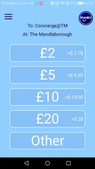 Play "Thank you!" - thankU tipping by phone as an online game "Thank you!" - thankU tipping by phone with UptoPlay