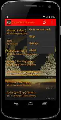Play Quran for Indonesia AUDIO