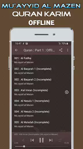 Play Quran Majeed Mu ayyid al Mazen Offline as an online game Quran Majeed Mu ayyid al Mazen Offline with UptoPlay