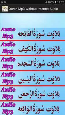 Play Quran Mp3 Without Internet App