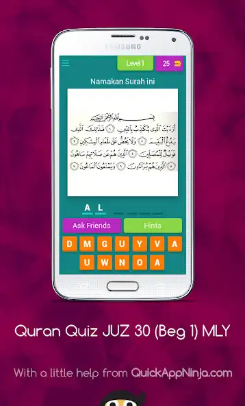 Play Quran Quiz JUZ 30 (Beg 1) MLY  and enjoy Quran Quiz JUZ 30 (Beg 1) MLY with UptoPlay