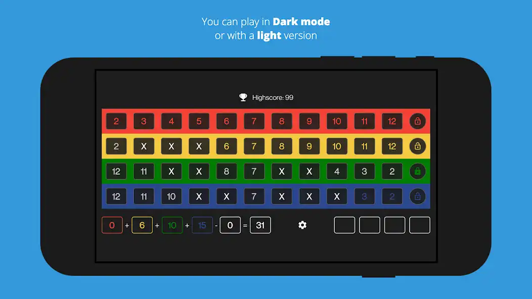 Play Qwixx - Game Sheet as an online game Qwixx - Game Sheet with UptoPlay