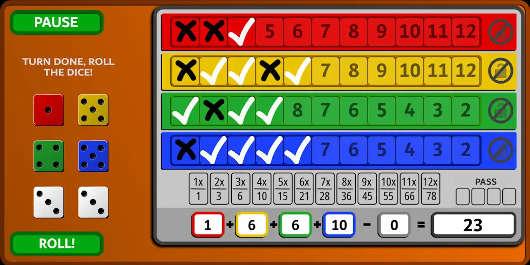 Play Qwixx as an online game Qwixx with UptoPlay