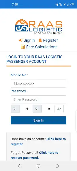 Play Raas Logistics Ticket Booking as an online game Raas Logistics Ticket Booking with UptoPlay