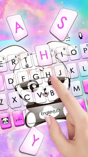 Play Rabbit Cute Panda Keyboard Theme as an online game Rabbit Cute Panda Keyboard Theme with UptoPlay
