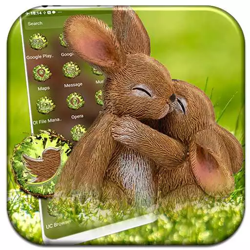 Play Rabbit Love Theme Launcher APK