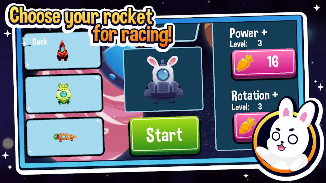 Play Rabbit Rocket Racing as an online game Rabbit Rocket Racing with UptoPlay