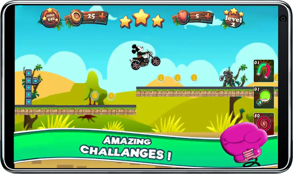 Play Race Mickey Adventure as an online game Race Mickey Adventure with UptoPlay