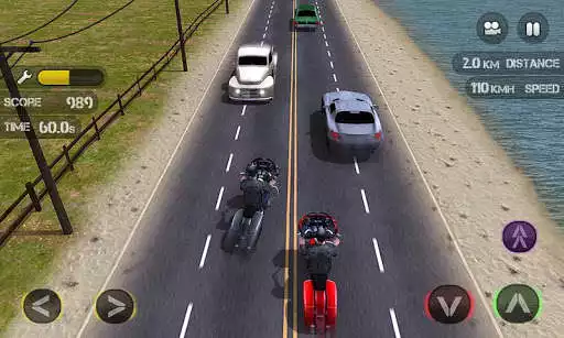 Play Race the Traffic Moto