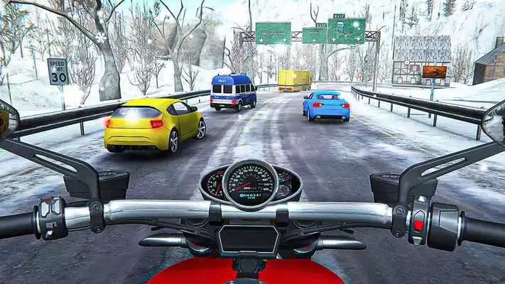 Play Racing In Moto Traffic Stunt Race