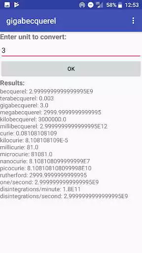 Play Radiation activity converter