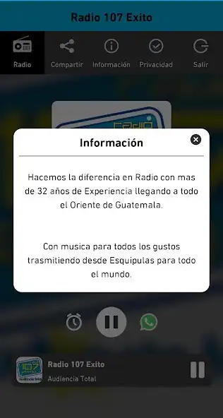 Play Radio 107 Éxito as an online game Radio 107 Éxito with UptoPlay
