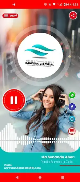 Play Radio Bandera Celestial as an online game Radio Bandera Celestial with UptoPlay