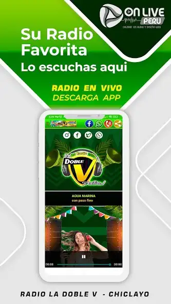 Play Radio La Doble V - Chiclayo  and enjoy Radio La Doble V - Chiclayo with UptoPlay