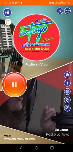 Play Radio La Tuya as an online game Radio La Tuya with UptoPlay