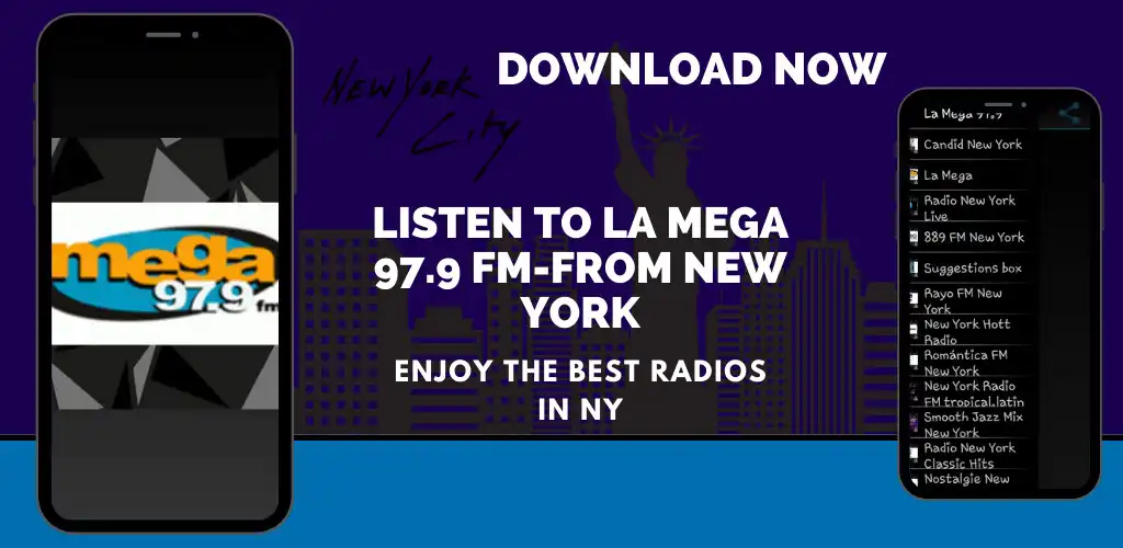 Play Radio Mega 97.9 NY USA  and enjoy Radio Mega 97.9 NY USA with UptoPlay