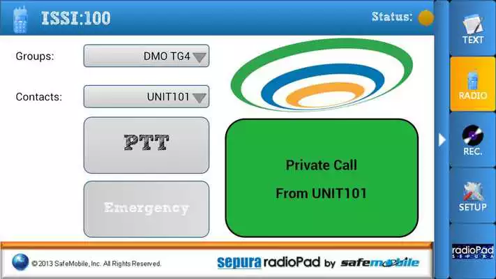 Play radioPad SEPURA Play radioPad SEPURA