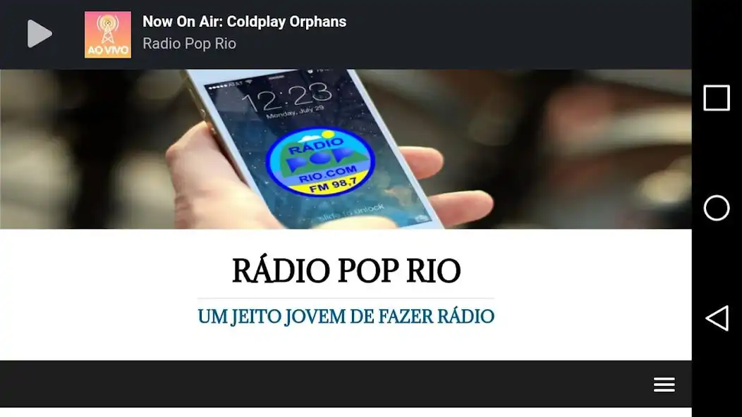 Play RadioPopRio as an online game RadioPopRio with UptoPlay