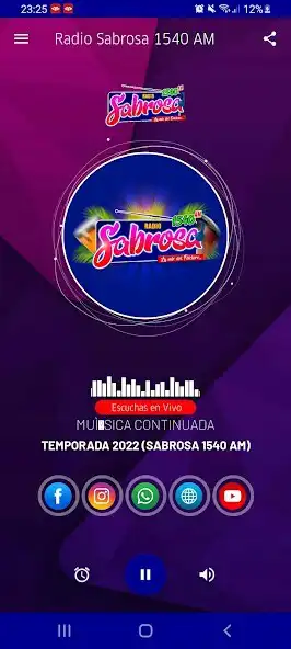 Play Radio Sabrosa 1540 AM as an online game Radio Sabrosa 1540 AM with UptoPlay
