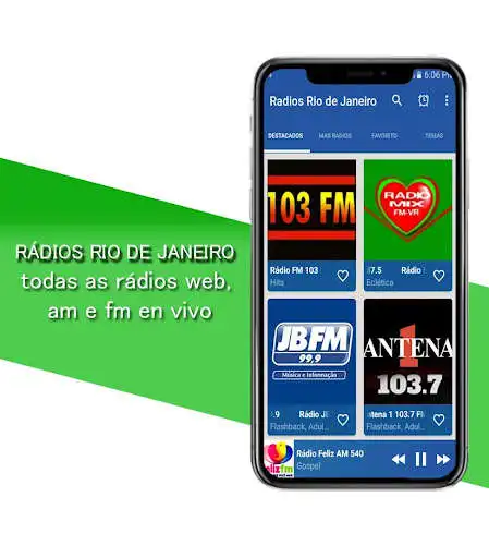 Play Radios of Rio de Janeiro  and enjoy Radios of Rio de Janeiro with UptoPlay