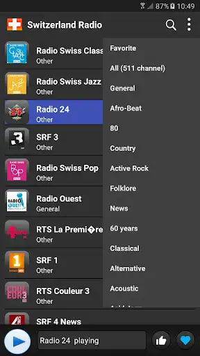 Play Radio Switzerland  - AM FM Online  and enjoy Radio Switzerland  - AM FM Online with UptoPlay