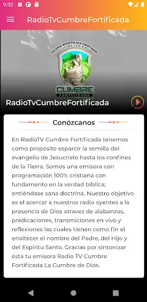 Play RadioTvCumbreFortificada  and enjoy RadioTvCumbreFortificada with UptoPlay
