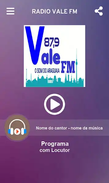 Play Radio vale fm as an online game Radio vale fm with UptoPlay
