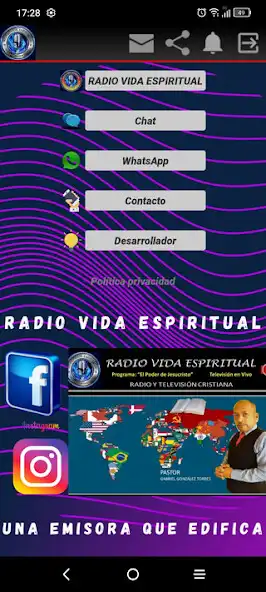 Play RADIO VIDA ESPIRITUAL OFICIAL as an online game RADIO VIDA ESPIRITUAL OFICIAL with UptoPlay