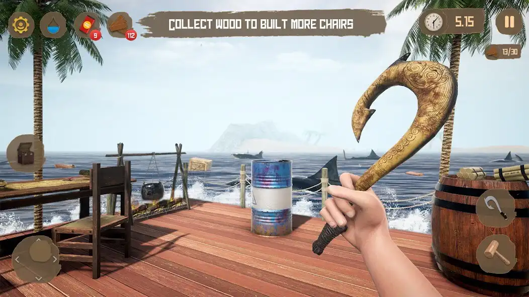 Play Raft Survival 3D Ocean Game as an online game Raft Survival 3D Ocean Game with UptoPlay