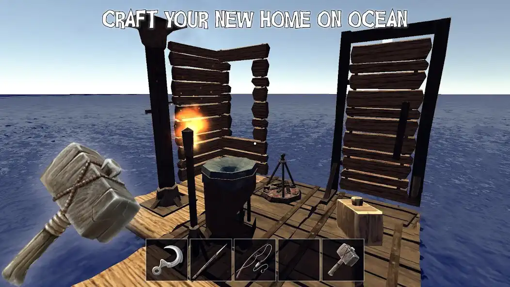 Play Raft Survival Ark Simulator as an online game Raft Survival Ark Simulator with UptoPlay