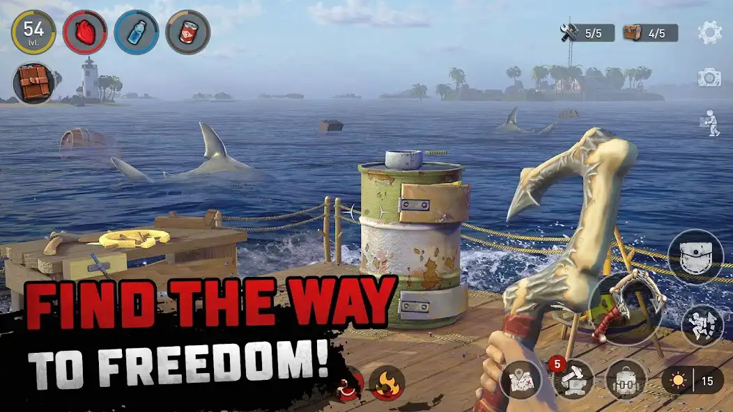 Zahrajte si Raft Survival - Ocean Nomad jako online hru Raft Survival - Ocean Nomad s UptoPlay