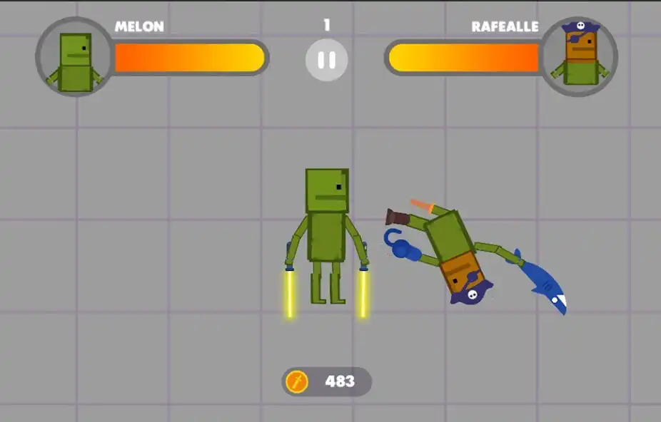 Play Ragdoll Melon Fight as an online game Ragdoll Melon Fight with UptoPlay