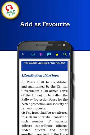 Play APK Railway Protection Force Act 1957  and enjoy Railway Protection Force Act 1957 with UptoPlay com.rachittechnology.TheRailwayProtectionForceAct1957