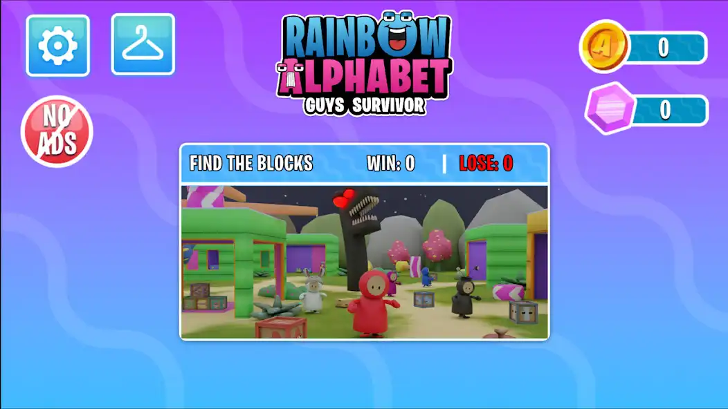 Play Rainbow Alphabet Guys Survivor  and enjoy Rainbow Alphabet Guys Survivor with UptoPlay