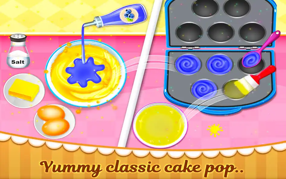 Play Rainbow Cake Pop Maker as an online game Rainbow Cake Pop Maker with UptoPlay