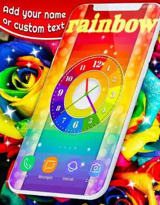 Play Rainbow Color Free Analog Clock