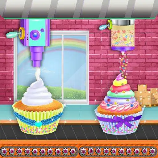 Play Rainbow Cupcake Factory: Bakery Food Maker Shop APK