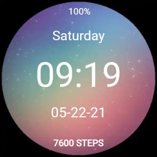 Play Rainbow Galaxy Stars Watchface as an online game Rainbow Galaxy Stars Watchface with UptoPlay