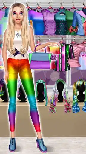 Play Rainbow Girls Dress Up  and enjoy Rainbow Girls Dress Up with UptoPlay