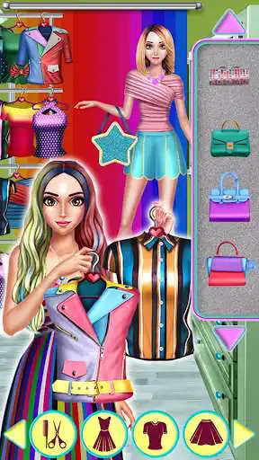 Play Rainbow Girls Dress Up as an online game Rainbow Girls Dress Up with UptoPlay