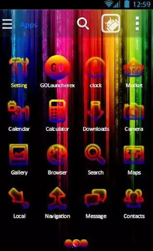Play Rainbow GO launcher theme