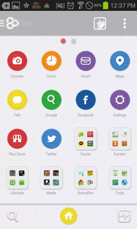 Play Rainbow GO launcher theme
