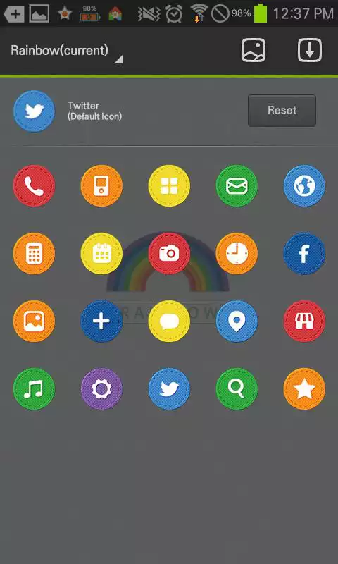 Play Rainbow GO launcher theme