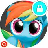 Free play online Rainbow Horse Shy Little Pony Art Phone Lock APK