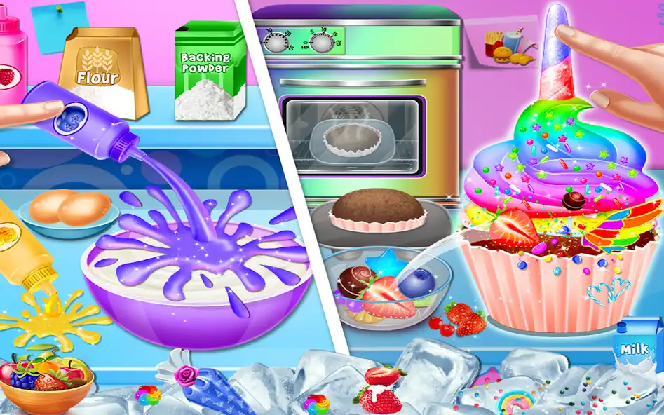 Play Rainbow Ice Cream Party as an online game Rainbow Ice Cream Party with UptoPlay