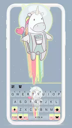 Play Rainbow Jet Unicorn Keyboard Background  and enjoy Rainbow Jet Unicorn Keyboard Background with UptoPlay