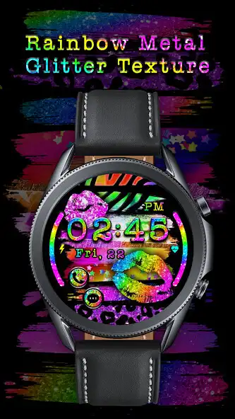Play Rainbow Metal_Watchface  and enjoy Rainbow Metal_Watchface with UptoPlay
