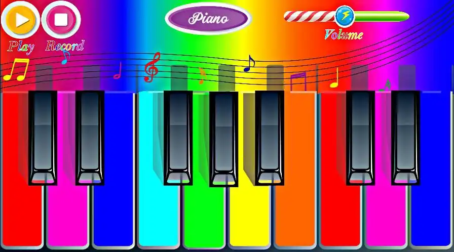 Play Rainbow Piano as an online game Rainbow Piano with UptoPlay