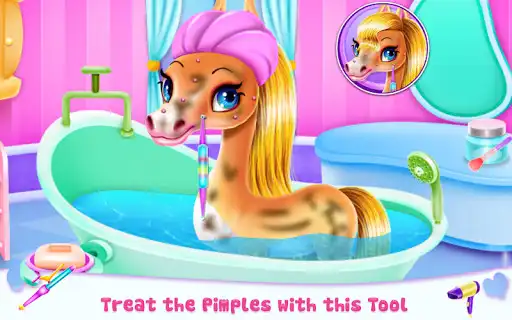 Play Rainbow Pony Beauty Salon as an online game Rainbow Pony Beauty Salon with UptoPlay
